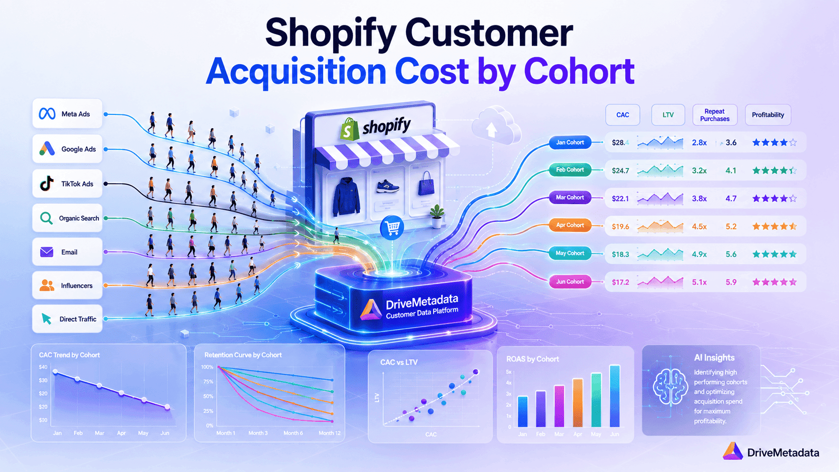 Shopify Customer Acquisition Cost by Cohort: Improve Marketing Spend with Cohort Analysis